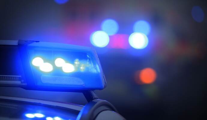 Polizeiauto mit Blaulicht
