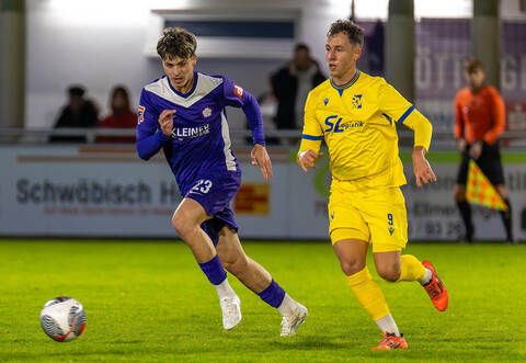 Die letzte Begegnung gewann David Zenner (links) mit dem FCN gegen Robin Mörmann (rechts) und den SV Oberachern mit 3:2.