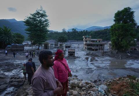 Sturzflut in  Nepal