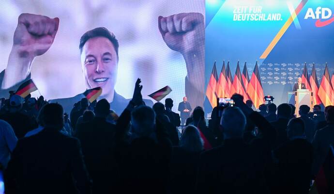 Elon Musk im Wahlkampf der AfD
