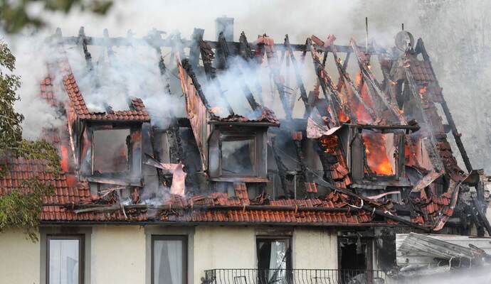 Brand auf landwirtschaftlichem Anwesen