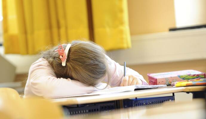 Viele Schüler fühlen sich erschöpft.