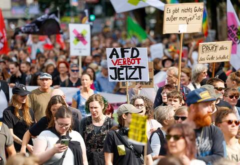 Demonstration gegen die AfD in Düsseldorf