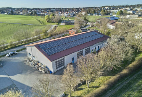 PV-Anlage auf dem Bauhof.