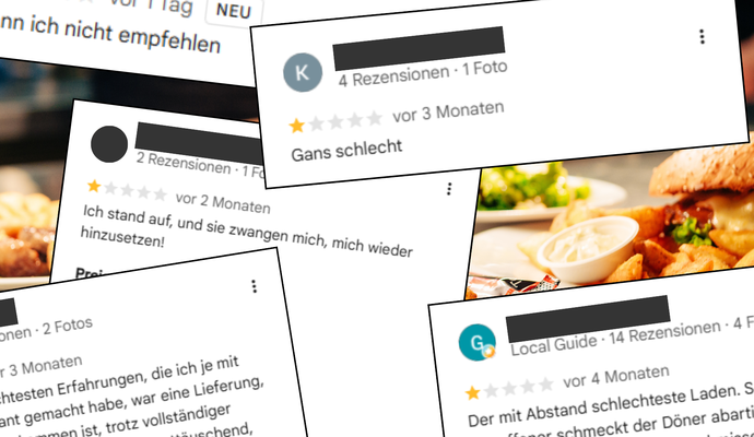 Restaurantbewertungen auf Google kann jeder schreiben. Manche sind ausführlicher, andere kommen sofort auf den Punkt. Teilweise sind sie vor allem unterhaltsam.