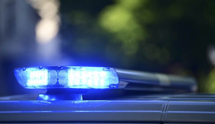 Blaulicht auf einem Polizeiauto