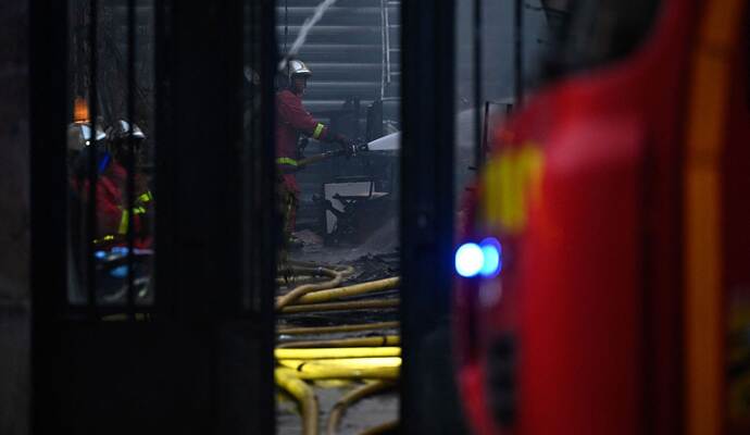 Brand in Markthalle in Paris