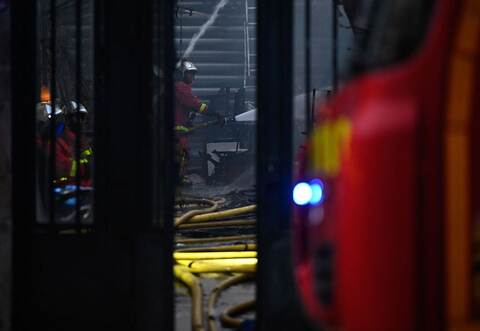 Brand in Markthalle in Paris