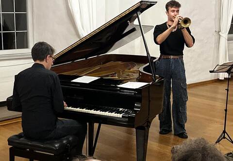 Jakob Bänsch (rechts) und Sebastian Sternal: Glänzten beim Festivalabschluss im Schloss Neuenbürg.