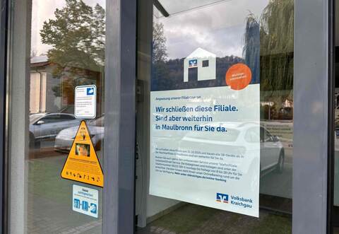 Die Volksbank-Filiale in Schützingen schließt Ende Oktober.
