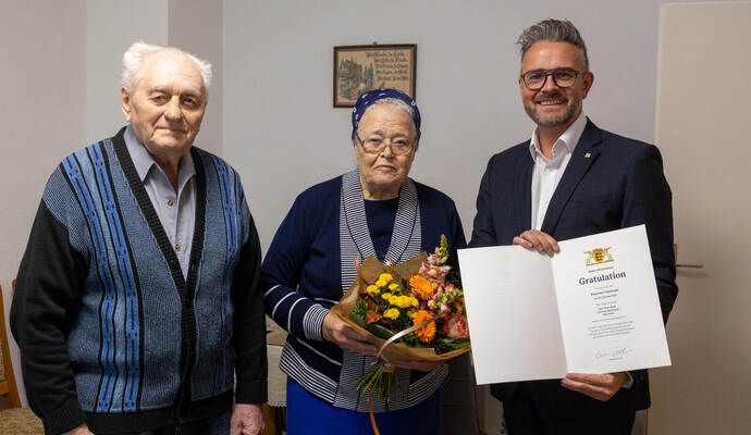 Eiserne Hochzeit Ehepaar Boldt