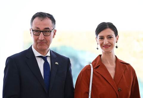 Cem Özdemir und seine Frau Flavia Zaka 