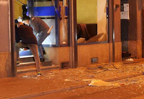 Explosion in Mannheimer Cafe