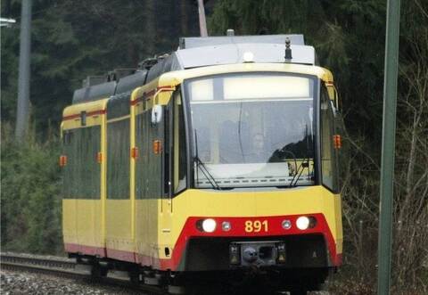 Wegen vereisten Fahrleitungen verkehrt die Stadtbahn nach Ittersbach vorerst nicht.