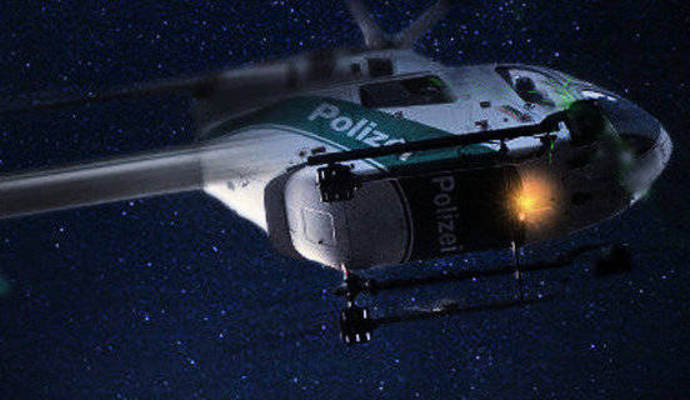 In der Nacht war 40 Minuten lang ein Hubschrauber über dem Altgefäll im Einsatz.