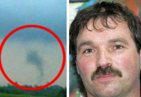 Hobby-Filmer Andreas Gann hat den Tornado über Arnbach aufgezeichnet.