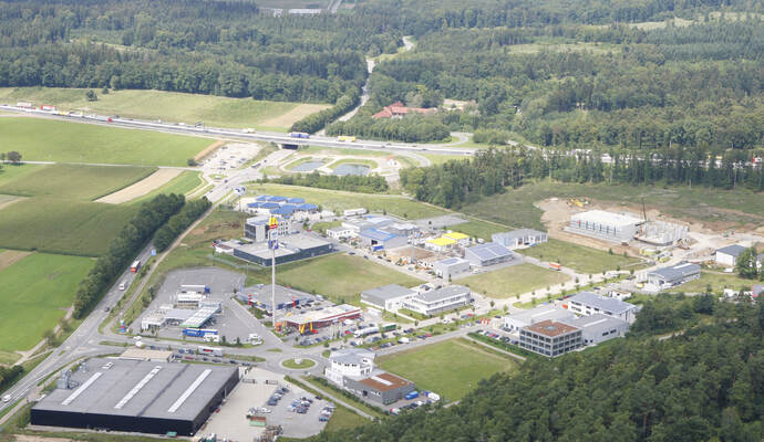 Das Heimsheimer Gewerbegebiet Egelsee.​