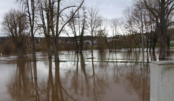 Hochwasser in Mühlacker.