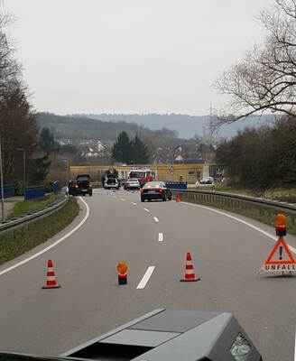 Die Straße zwischen Ellmendingen und Dietlingen musste nach dem Frontal-Crash gesperrt werden. Die Straße zwischen Ellmendingen und Dietlingen musste nach dem Frontal-Crash gesperrt werden.
