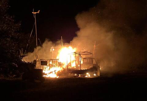 Die Gartenhütte stand in Vollbrand.