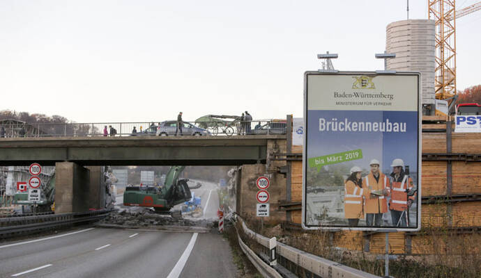 A8 bei Pforzheim: Arbeiten unter Hochdruck auf größter Baustelle der ...