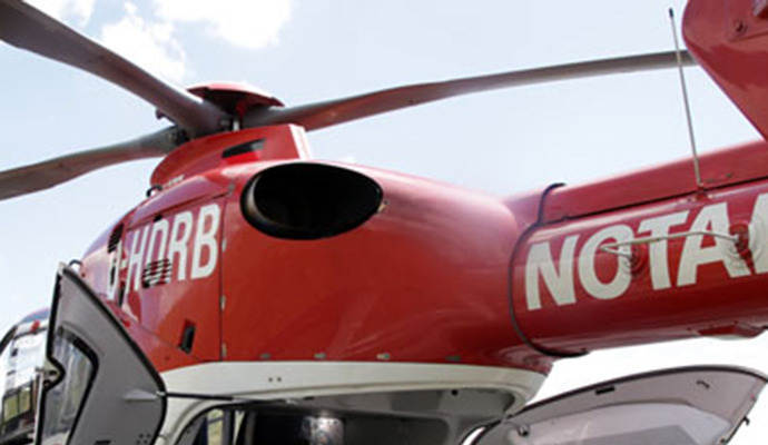 Das schwer verletzte Mädchen wurde mit einem Rettungshubschrauber in ein Krankenhaus gebracht.