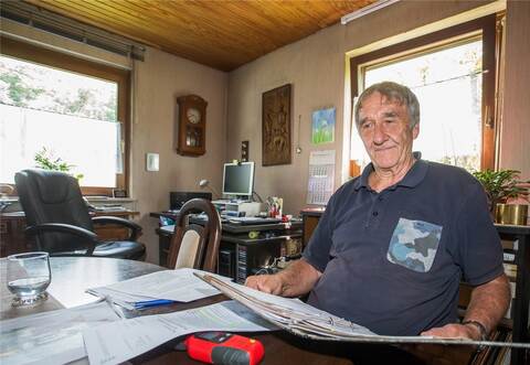 Ordnerweise Akten: Udo Krüger kämpft bereits seit Ende der 1970er-Jahre gegen Lärm.