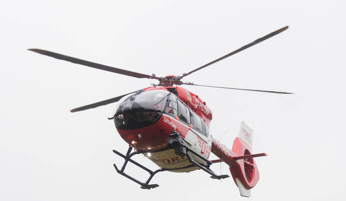 Mit einem Hubschrauber musste der Verletzte abtransportiert werden.