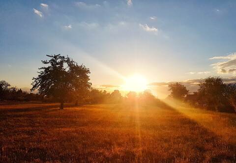 Den wunderschönen Sonnenuntergang über Schellbronn hat PZ-Leserin Fabienne Haßfurter eingefangen.