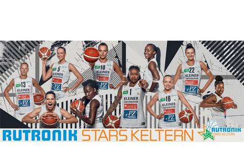Das Bundesliga-Team der Rutronik Stars Keltern startet am Samstag in die neue Saison; hinten von links: Merike Anderson, Milica Deura, Andrijana Cvitkovic, Emmanuella Mayombo, Andjelina Radic; vorne von links: Brittany Brown, Harriet Nawezhi, Jasmine Thomas, Ilze Jakobsone, Shequila Joseph. Auf dem Bild fehlen: Amber Orrange, Mailis Pokk, Marina Markovic.