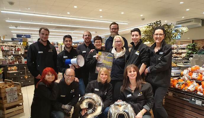 Edeka Berger wird 20 und das Team feiert mit tollen Aktionen und einem Gewinnspiel.