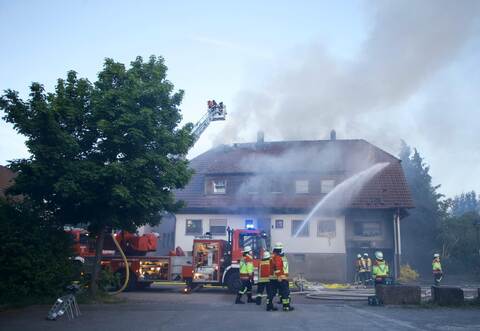 Rund 45 Feuerwehrleute aus der Region gaben alles, um die Ausbreitung der Flammen zu verhindern.