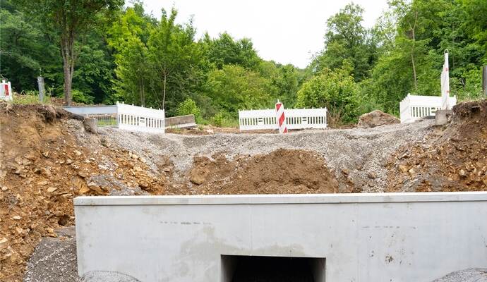 Betontunnel wurden unter der Kreisstraße von Ersingen zum Ersinger Kreuz verbaut. Foto: PZ-Archiv/Moritz