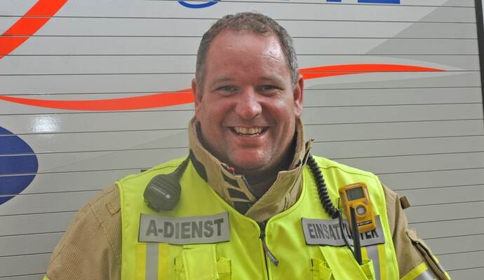 Freut sich auf den Umzug: Kommandant Matthias Donath.