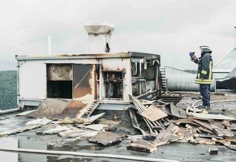 Einige Teile des Gebäudes wurden durch das Feuer zerstört.