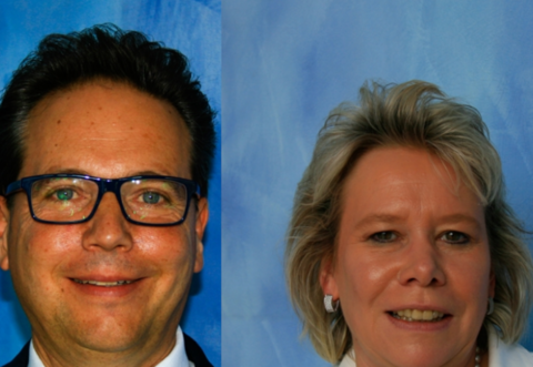 Die Bankvorstände Jan Dressle und Evelyn Wild.