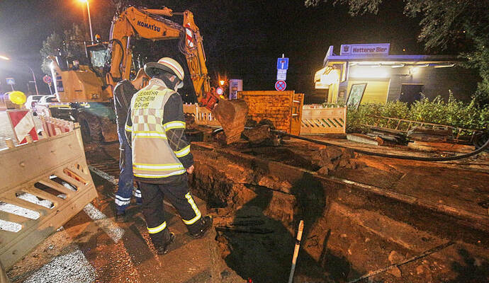 Ein großer Stein hat am Mittwoch eine Gasleitung im Kreuzungsbereich des Davoswegs und der Bleichstraße beschädigt. Gefahr für die Bewohner bestand aber keine.