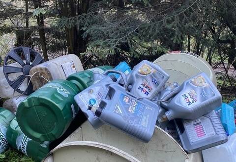 Ein trauriges Bild: Mitten im Wald haben Umweltsünder ihren Müll zurückgelassen.