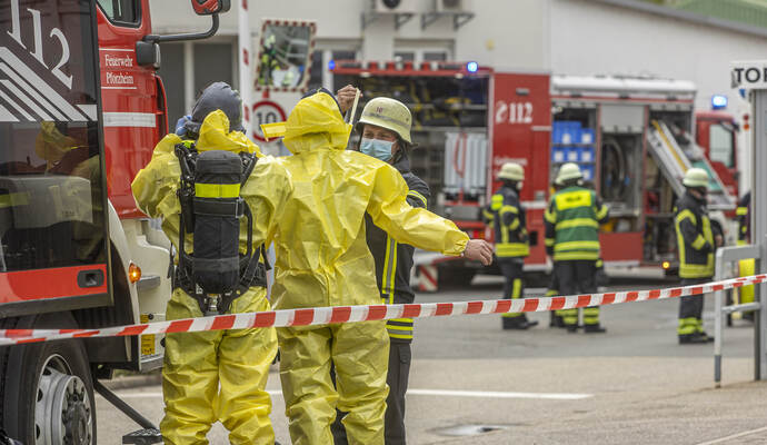 Gefahrstoffunfall Industriestraße