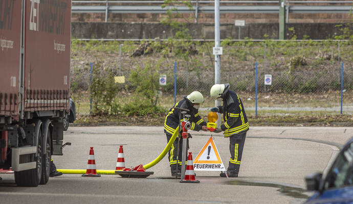 Gefahrstoffunfall Industriestraße