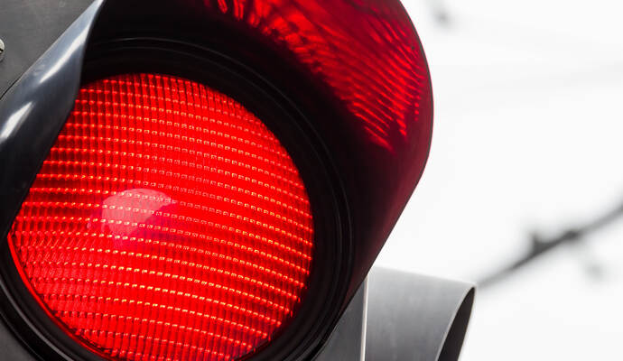 Verkehrsampel mit Rotlicht