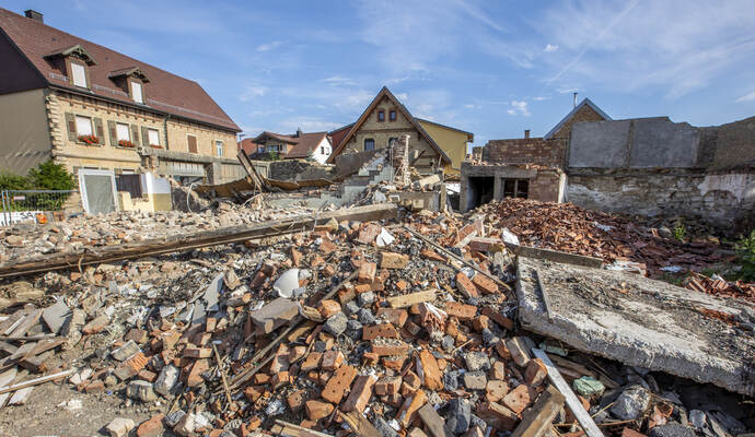 Gebäudeeinsturz Kieselbronn