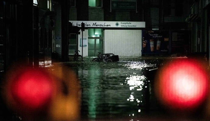 Unwetter in Nordrhein-Westfalen