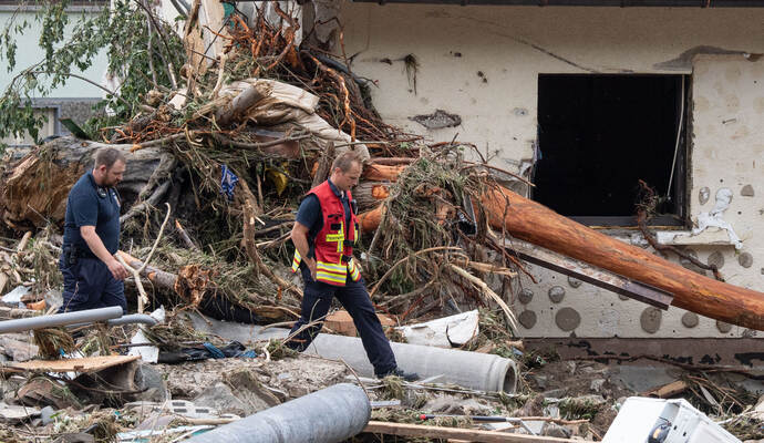 Unwetter in Rheinland-Pfalz