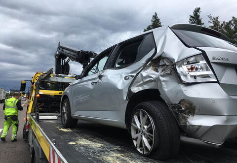 Ein Skoda und ein Ford Transit waren an dem Unfall beteiligt.