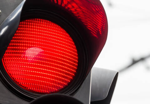 Verkehrsampel mit Rotlicht