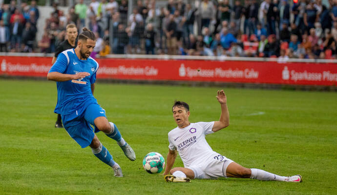Am Ende stand es 1:1 beim Derby zwischen dem 1. CfR Pforzheim und dem FC Nöttingen.