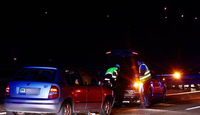 Wegen des Unfalls staute sich der Verkehr in Fahrtrichtung Karlsruhe.