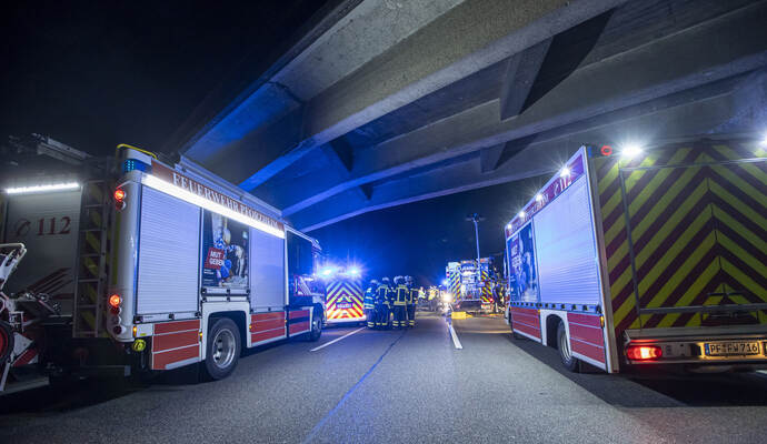Schwerer VU BAB A8 PF-Ost Falschfahrer