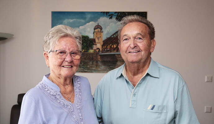 Seit 60 Jahren verheiratet: Eva und Karl Mühlbacher aus Niefern. Seit 60 Jahren verheiratet: Eva und Karl Mühlbacher aus Niefern.